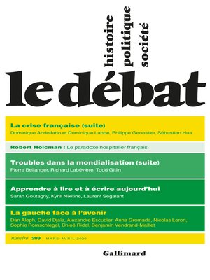 cover image of Le Débat, N° 209